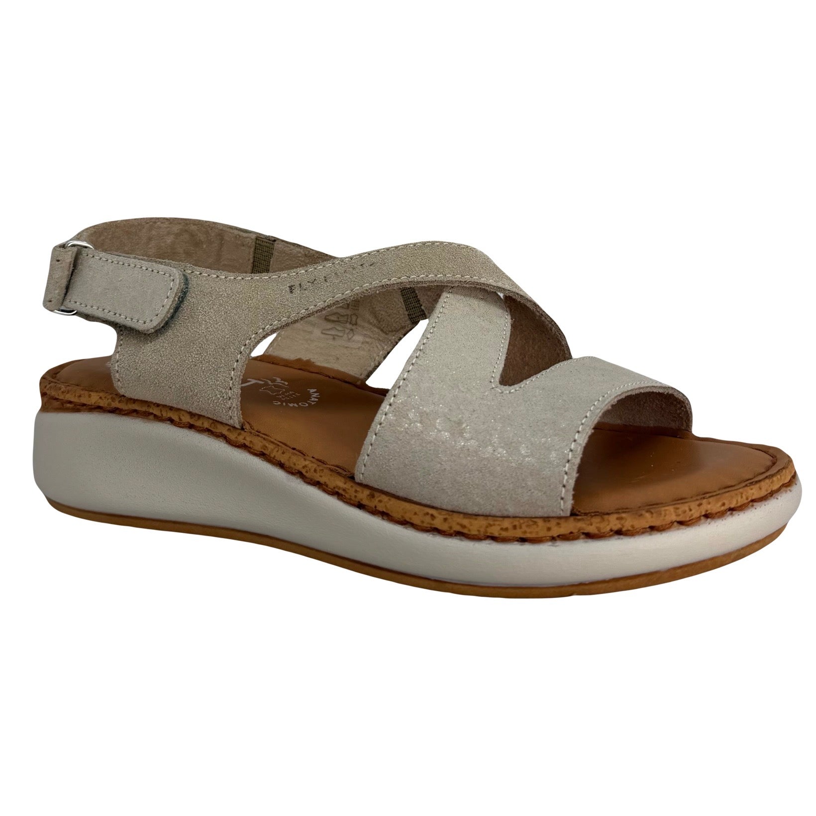 Sandalia Velcro Beige
