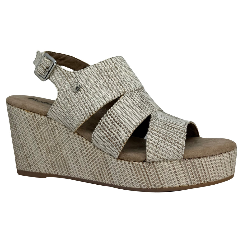 Cuña Rayas Beige