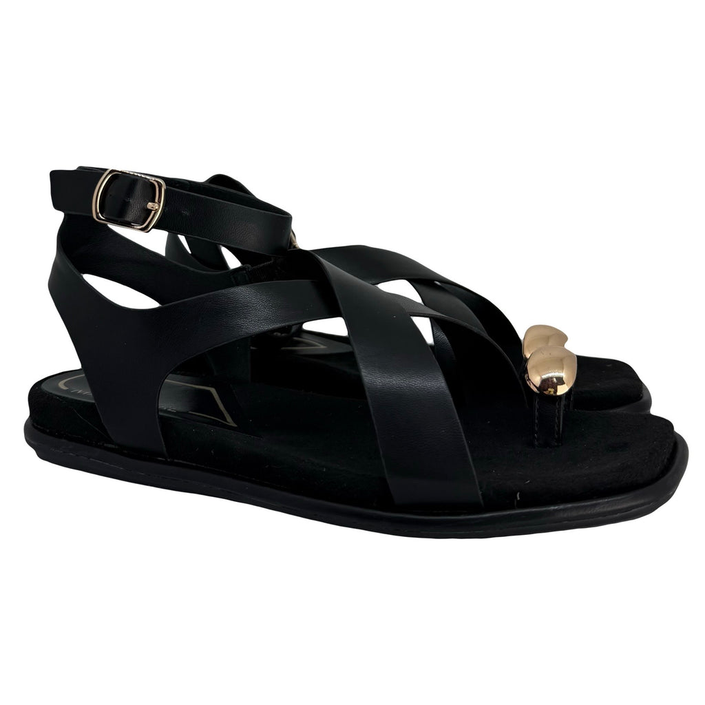 Sandalia Negra Cotton