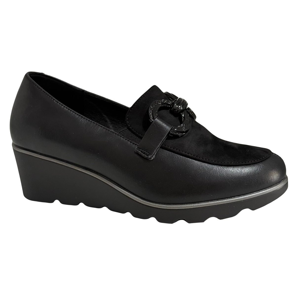 Mocasín Cuña Negro