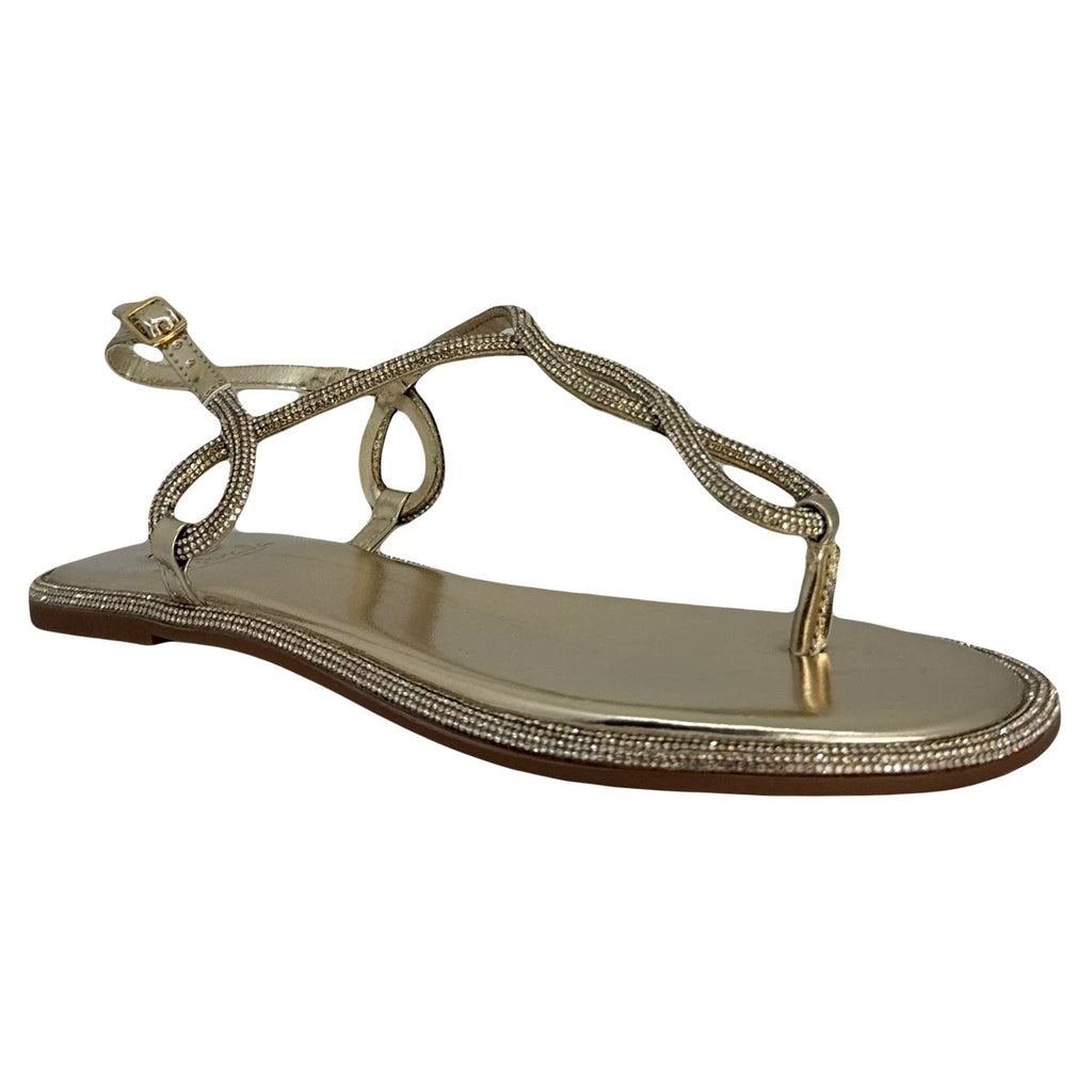 Sandalia Plana Pewter