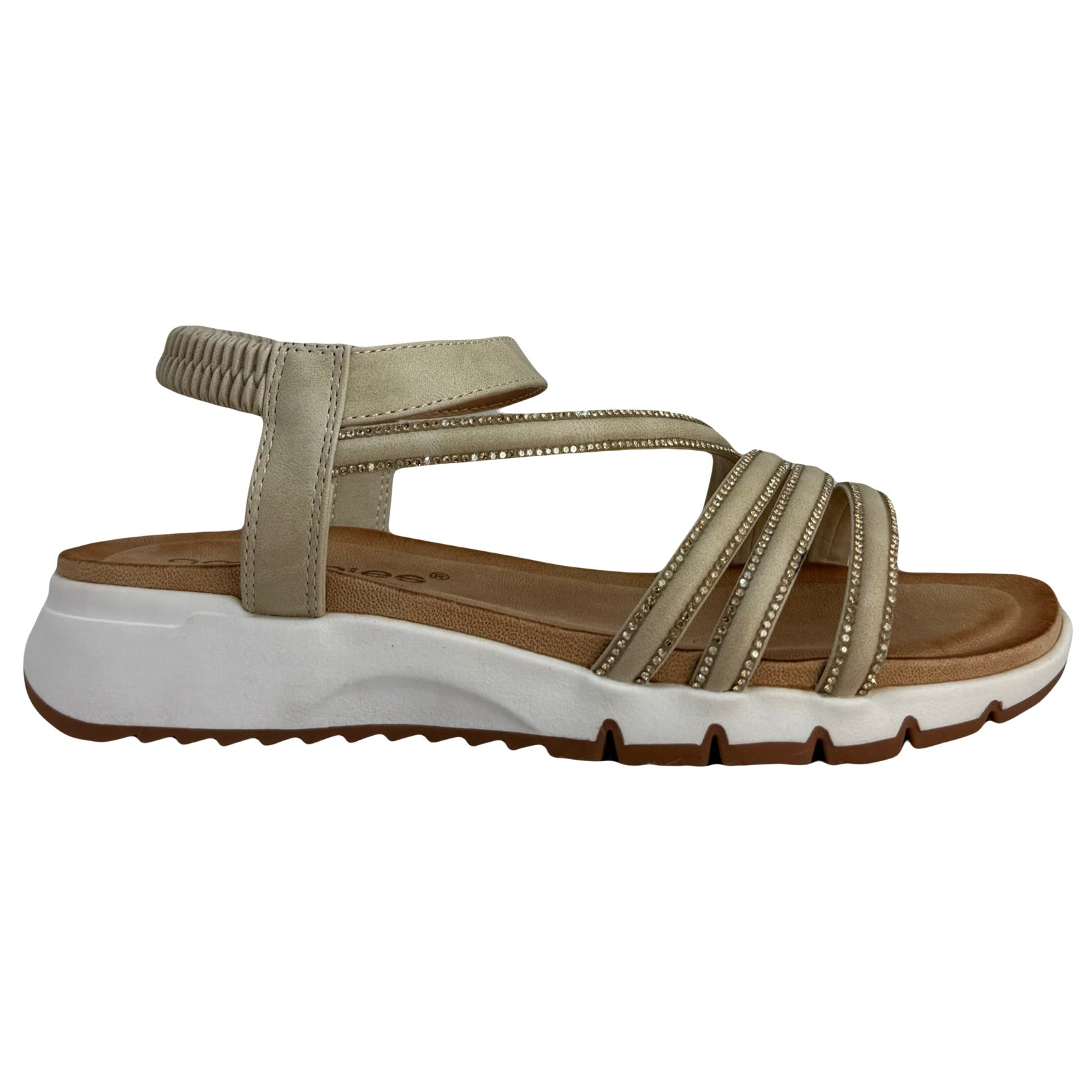 Sandalia Brillos Beige