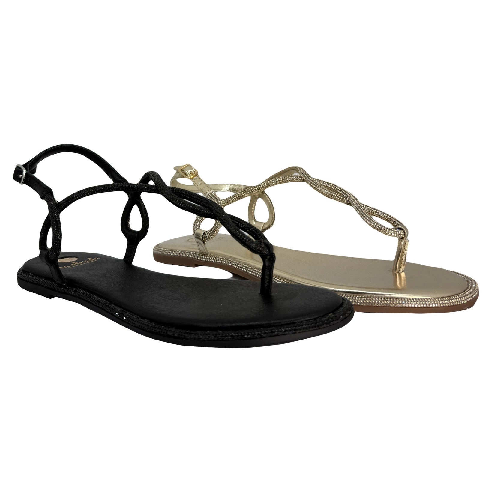Sandalia Plana Pewter