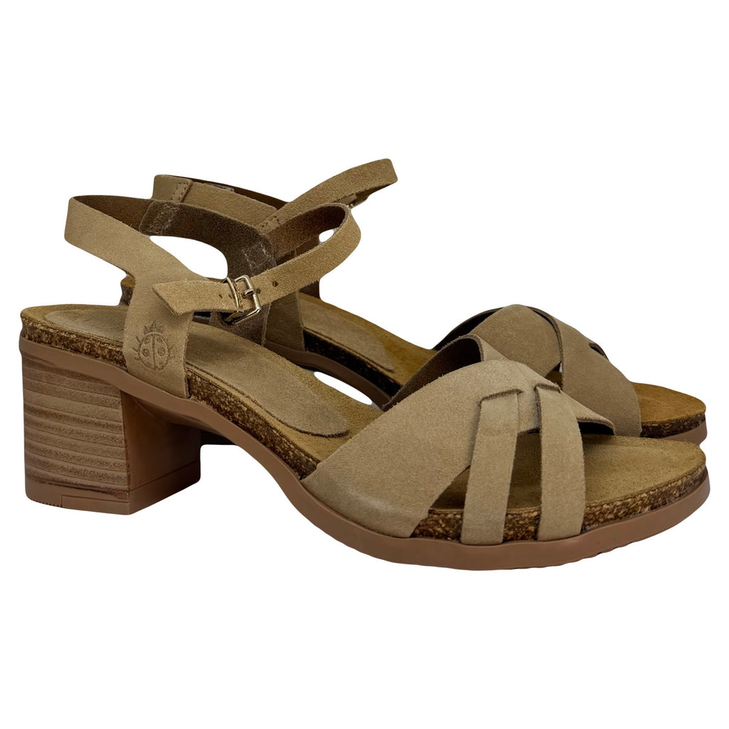 Sandalia Tacón Beige