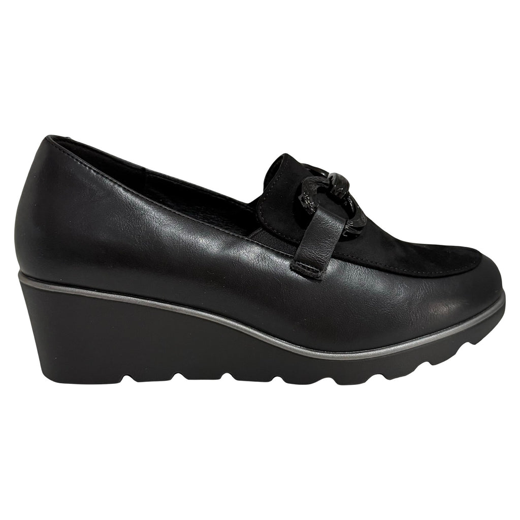 Mocasín Cuña Negro
