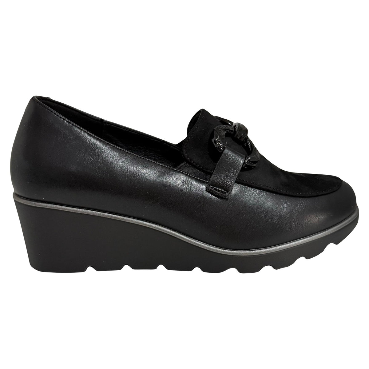 Mocasín Cuña Negro