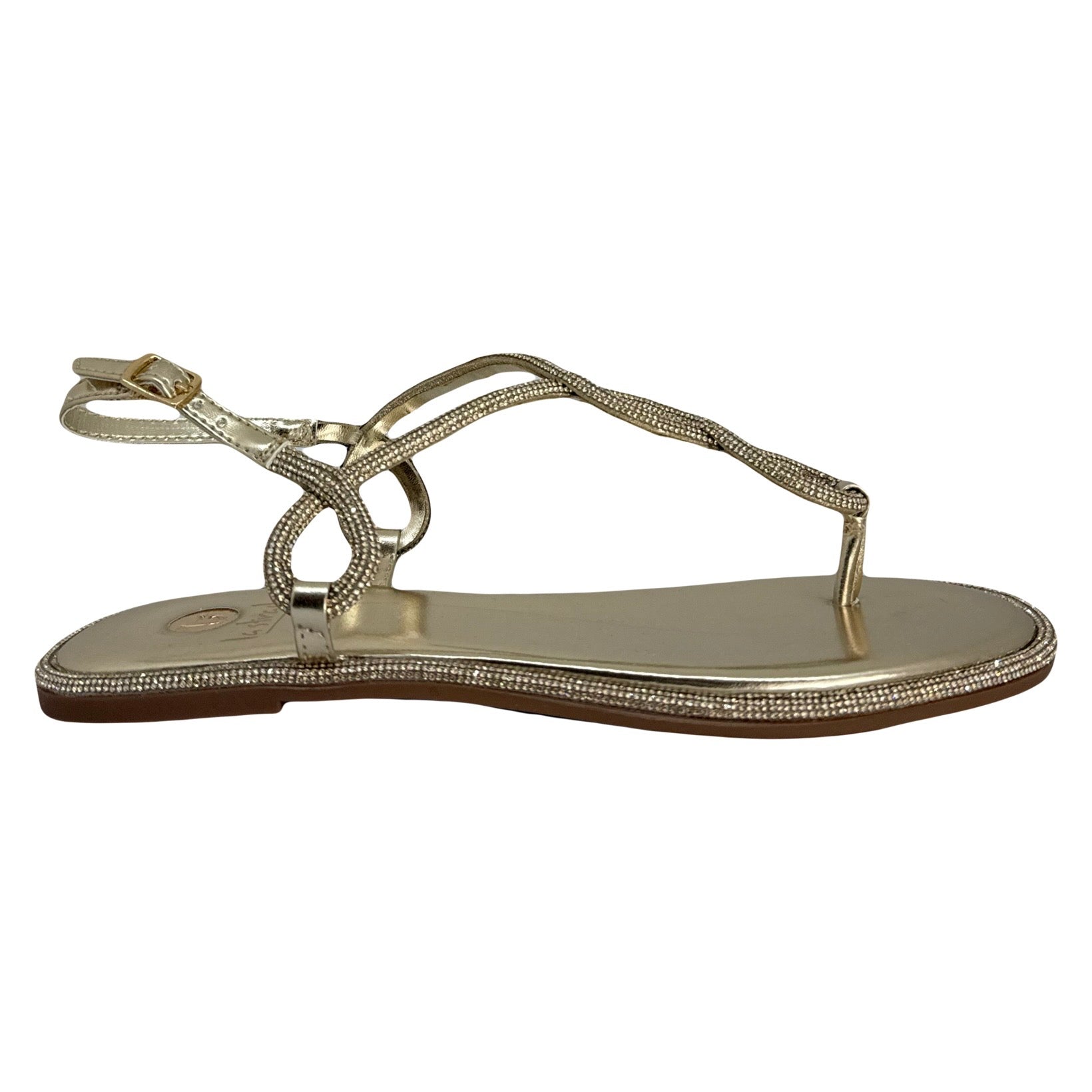 Sandalia Plana Pewter