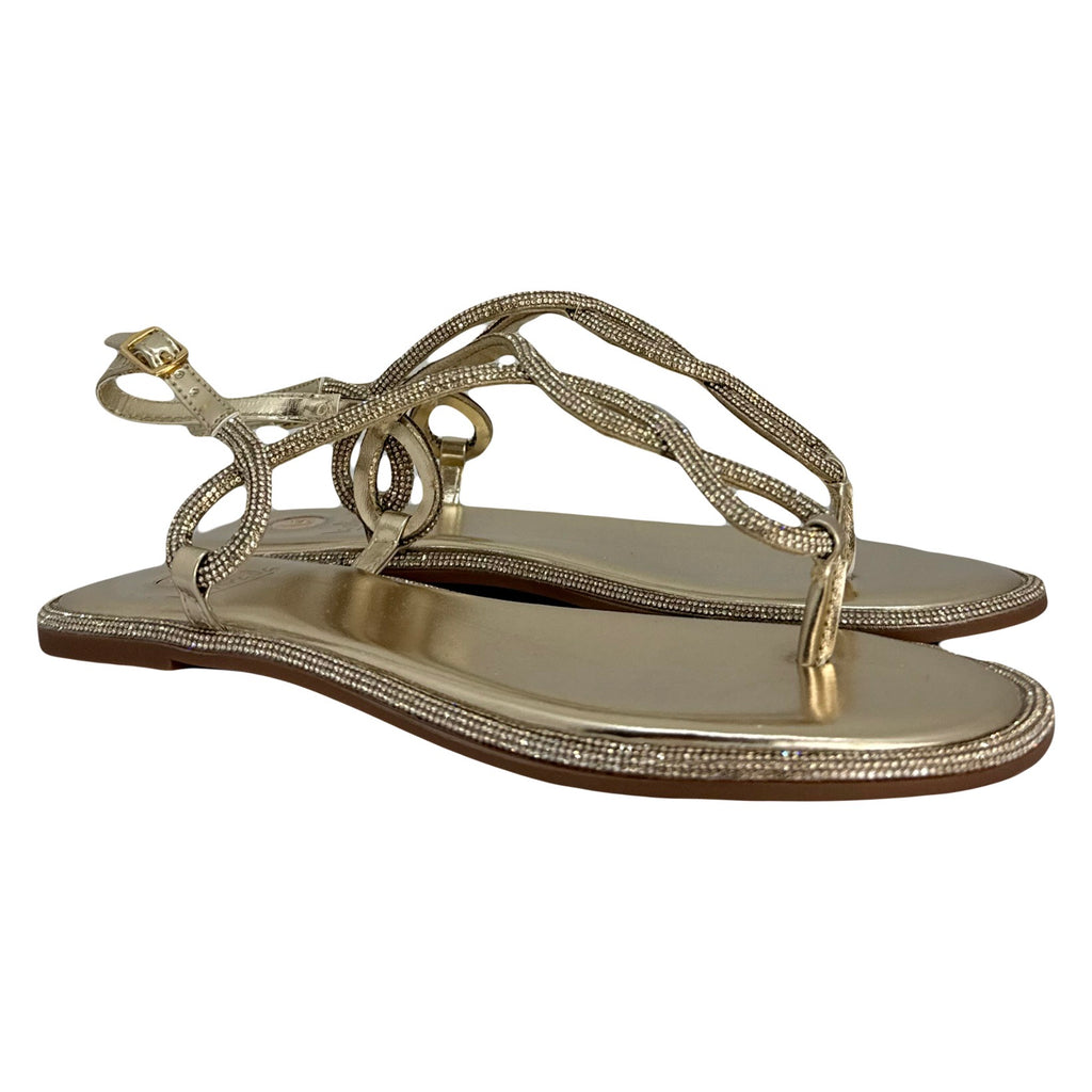 Sandalia Plana Pewter