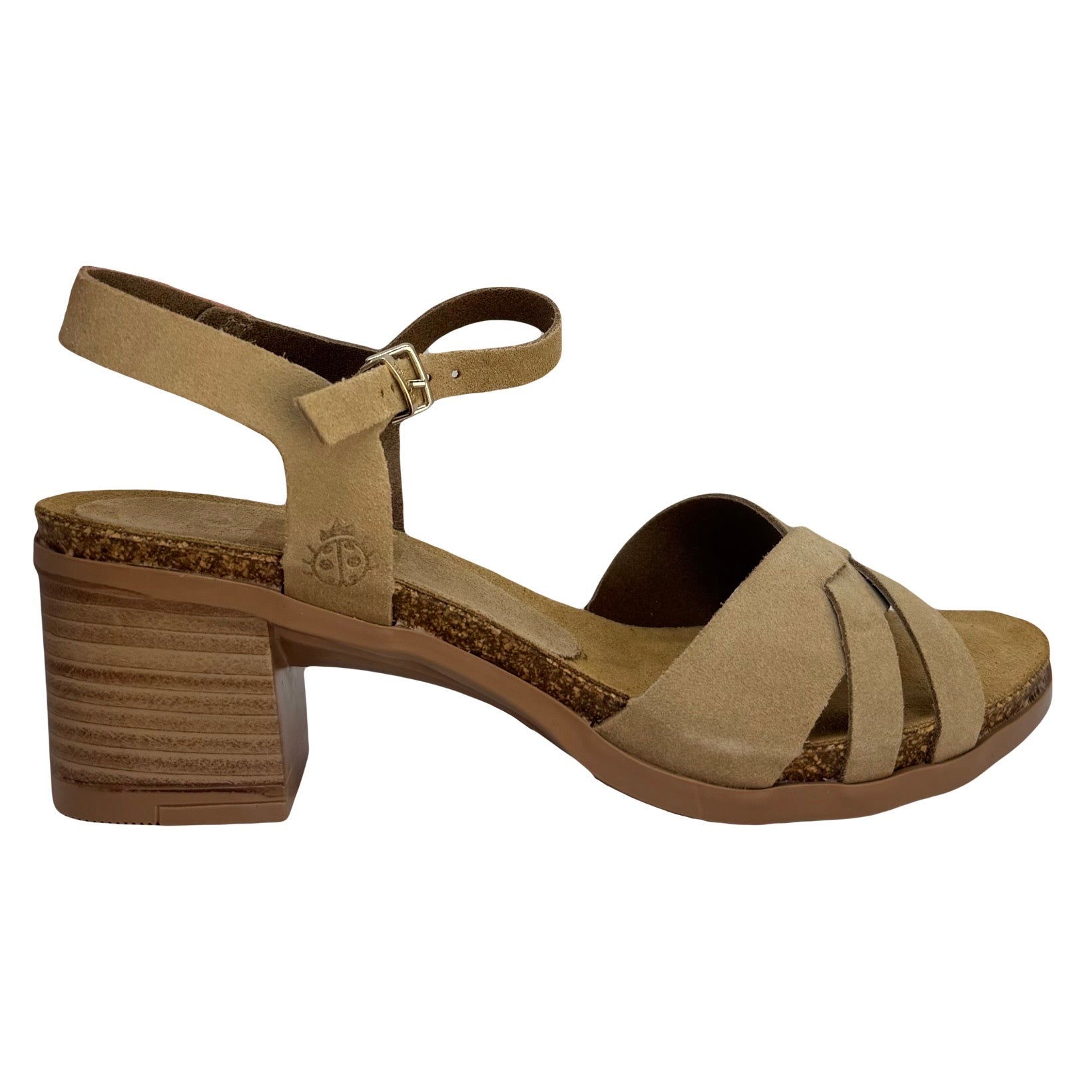Sandalia Tacón Beige