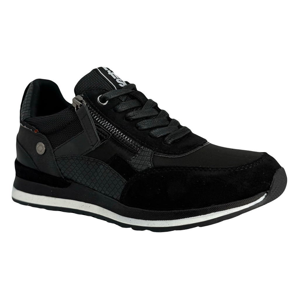 Zapatilla Negra Cremallera