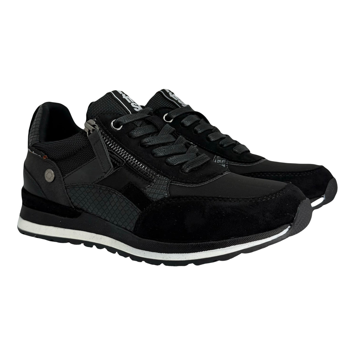 Zapatilla Negra Cremallera