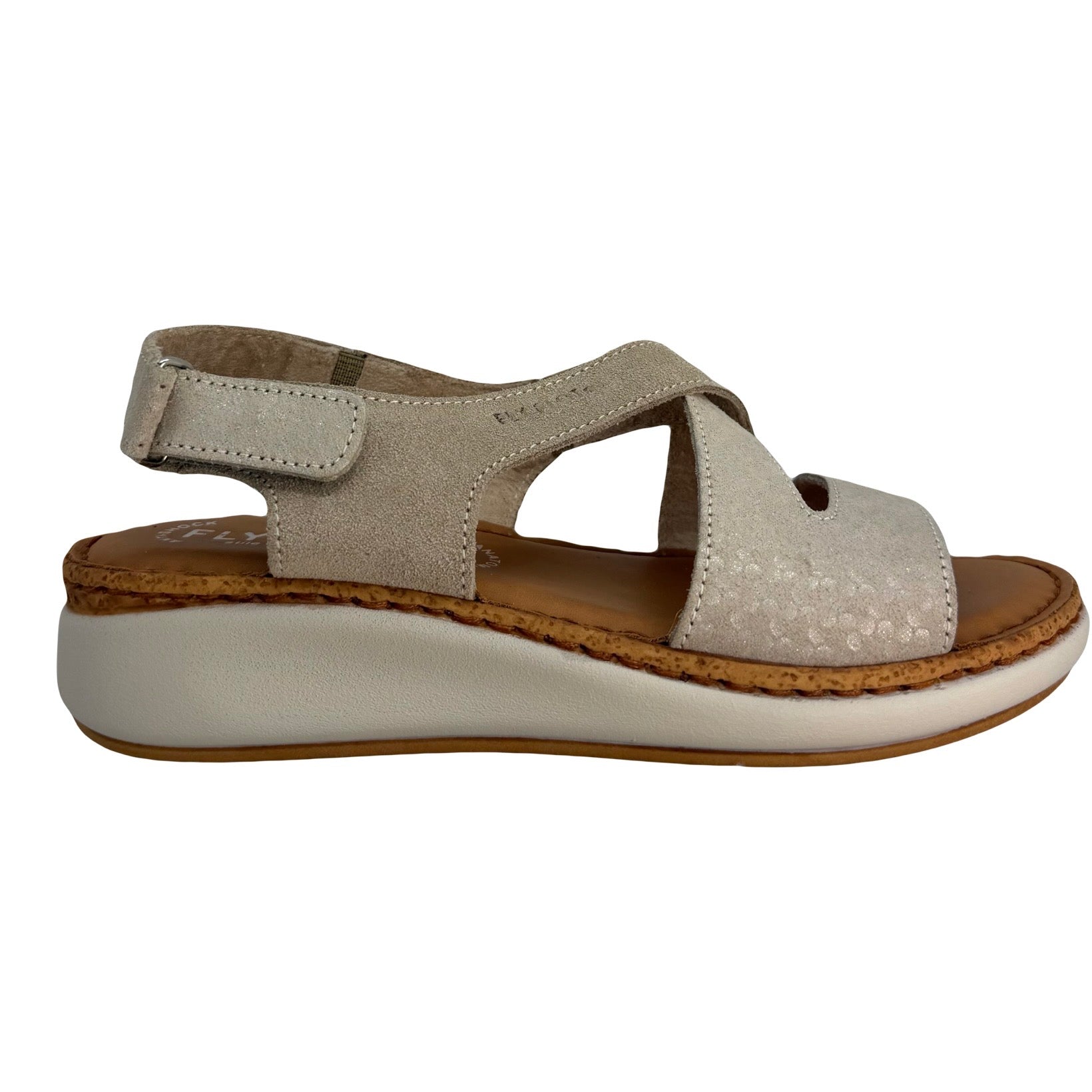 Sandalia Velcro Beige