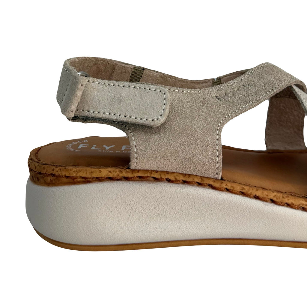 Sandalia Velcro Beige