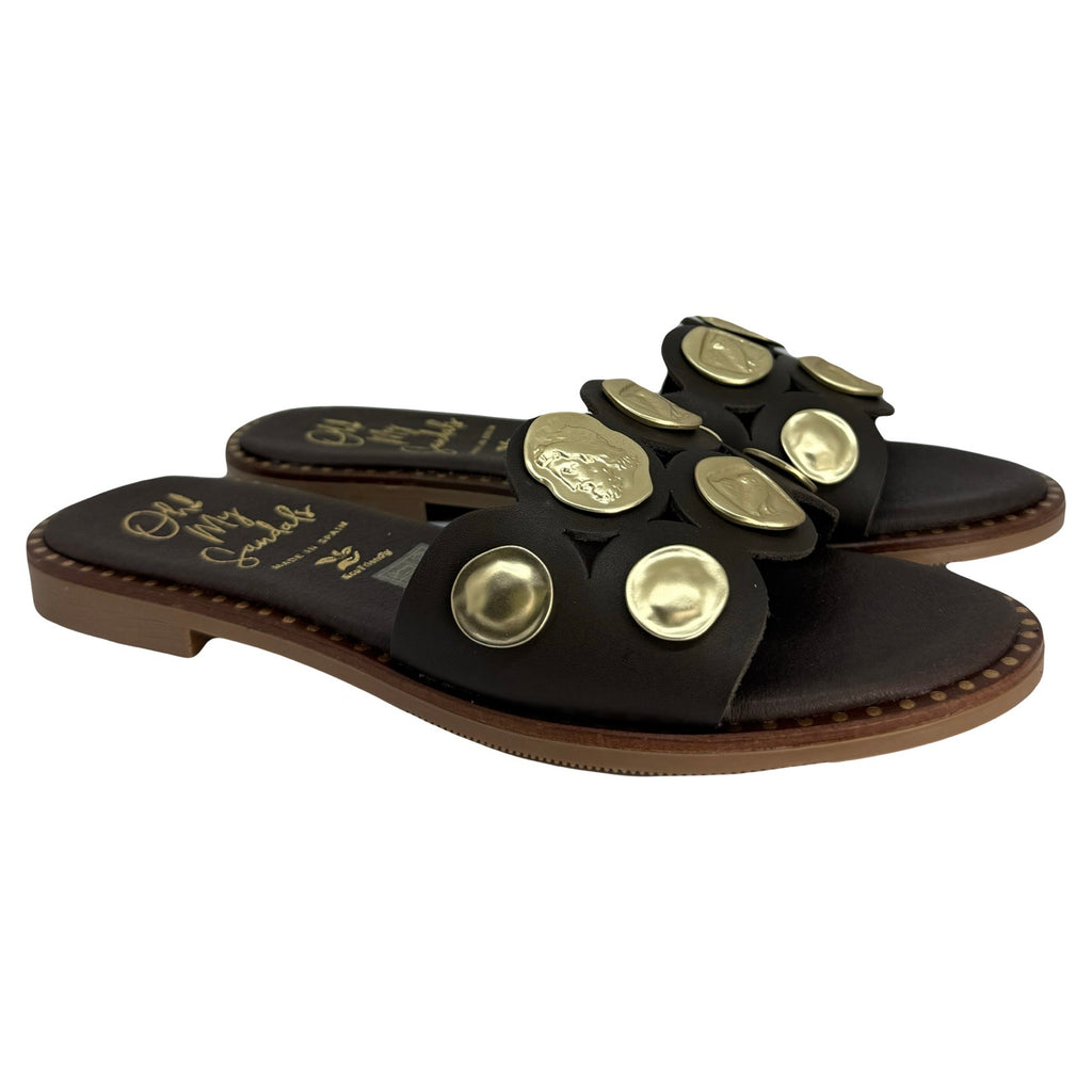 Sandalia Plana Monedas