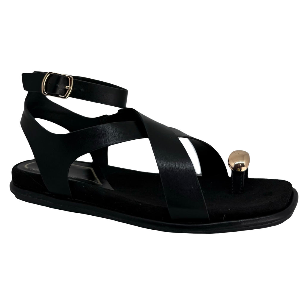 Sandalia Negra Cotton