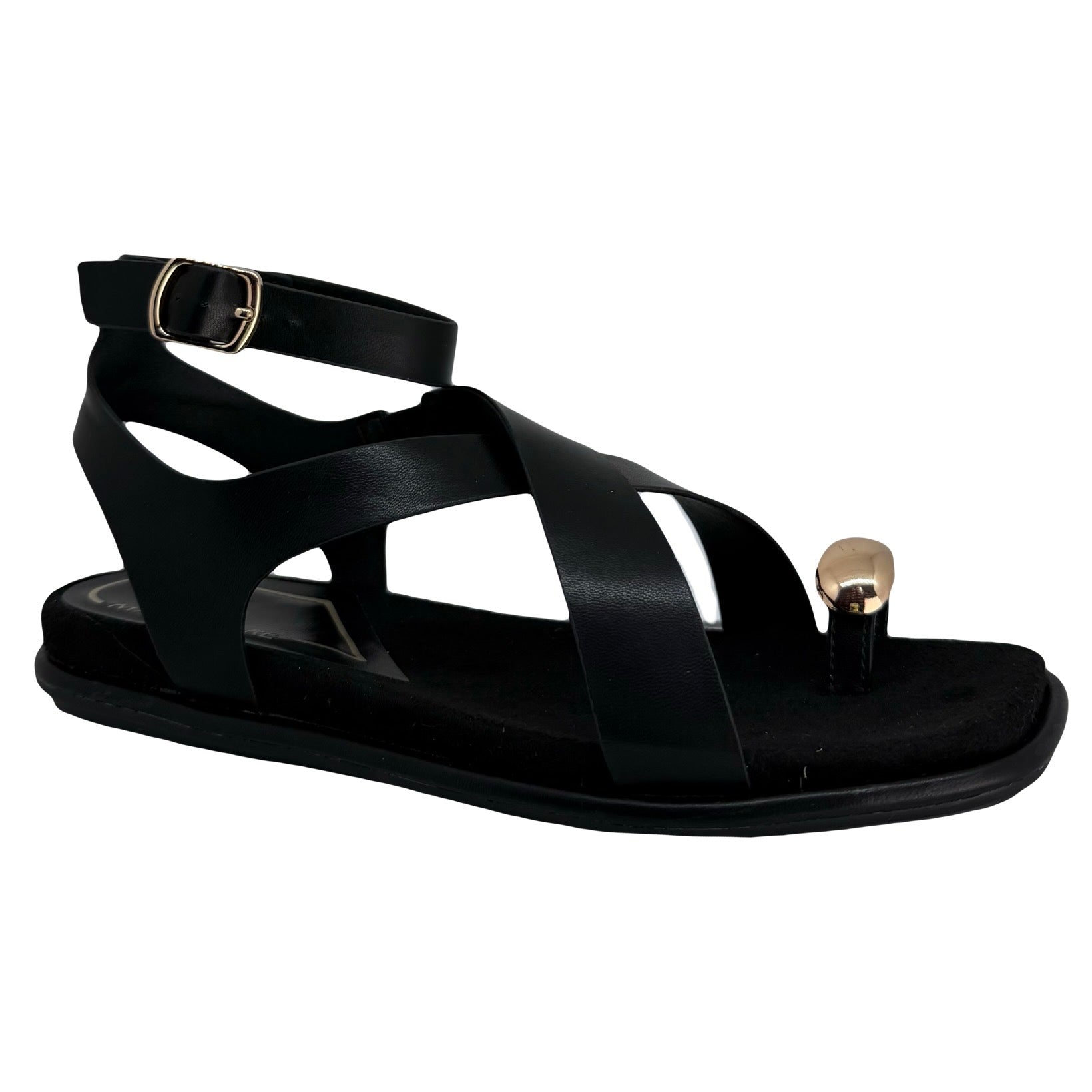 Sandalia Negra Cotton