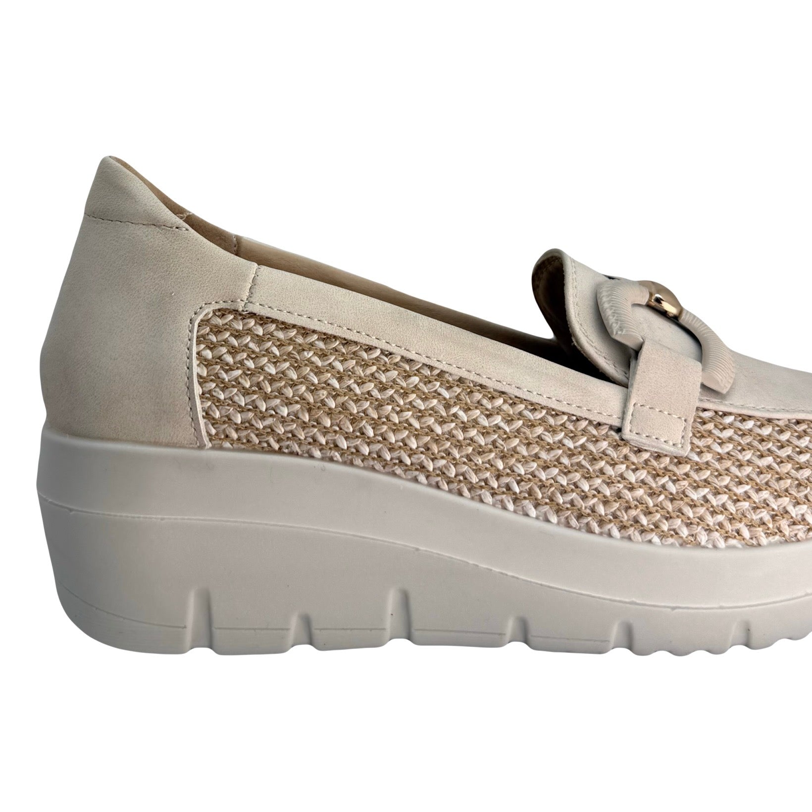 Mocasín Cuña Beige
