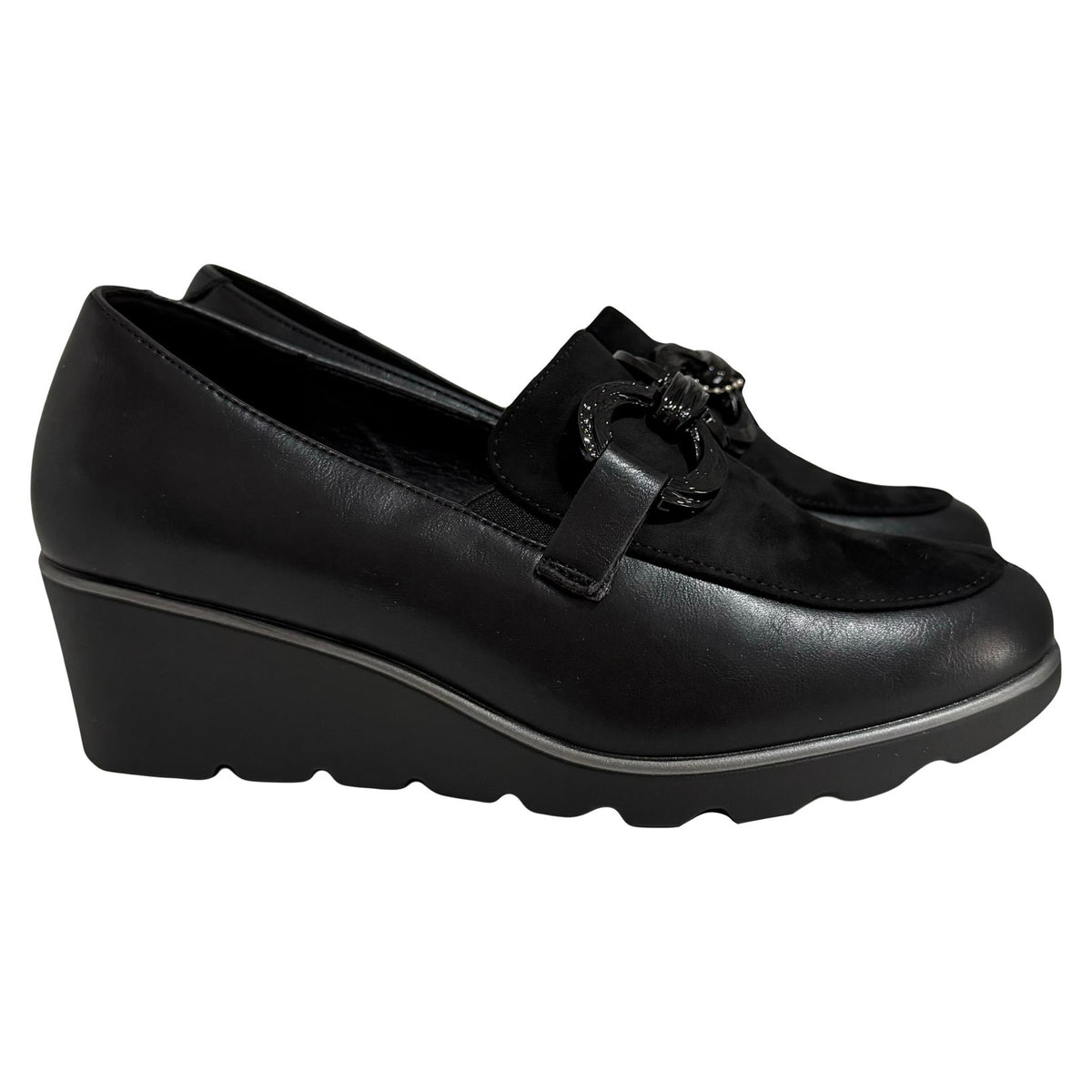 Mocasín Cuña Negro